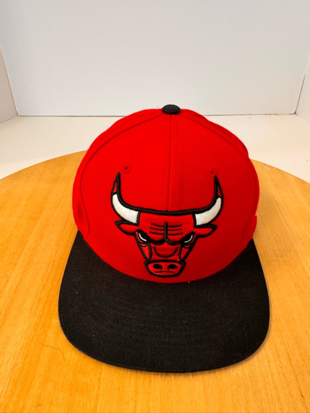 Mitchell & Ness Red and Black Vintage-Style Hat Interior Label
